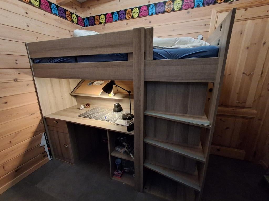 Toffe jeugdkamer (met hoogslaper) zoekt nieuwe eigenaar, Huis en Inrichting, Slaapkamer | Complete slaapkamers, Ophalen, Gebruikt