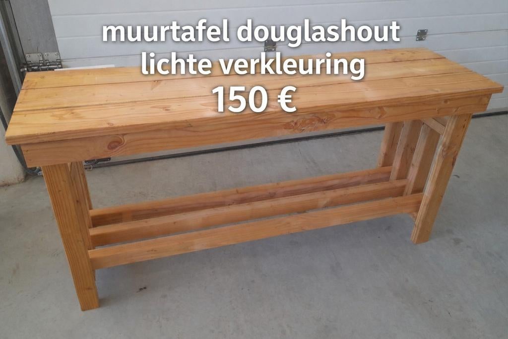 Muurtafel decoratietafel douglas, Ophalen