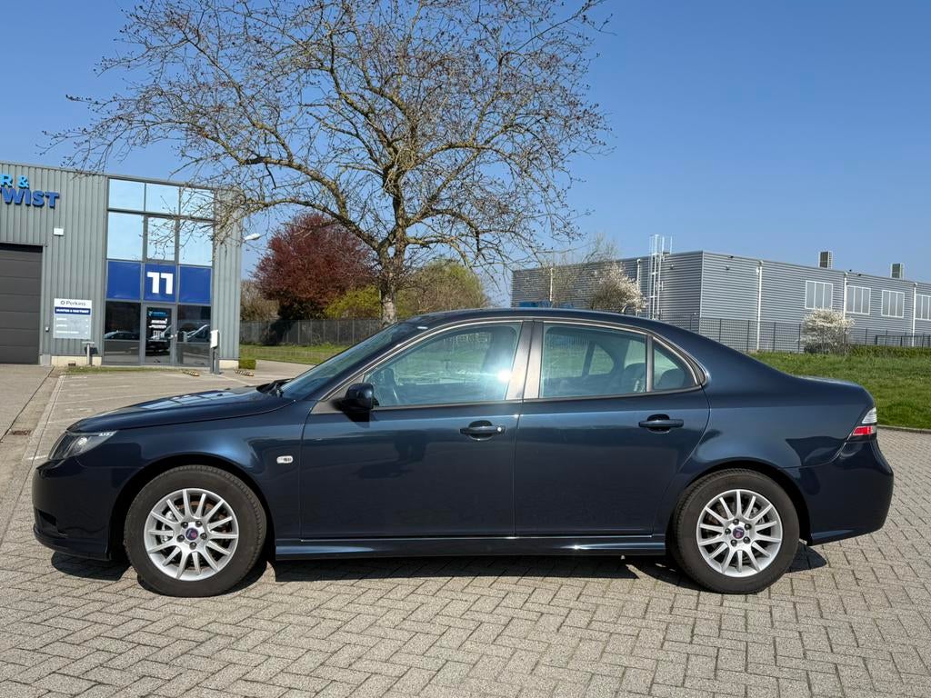 Saab 9-3 1.8 Turbo Biopower, Auto's, Saab, Voorwielaandrijving, 4 cilinders, Blauw, Leder