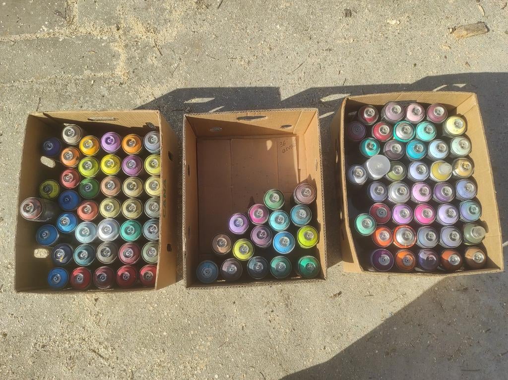 Lot spray bombe montana, Enlèvement