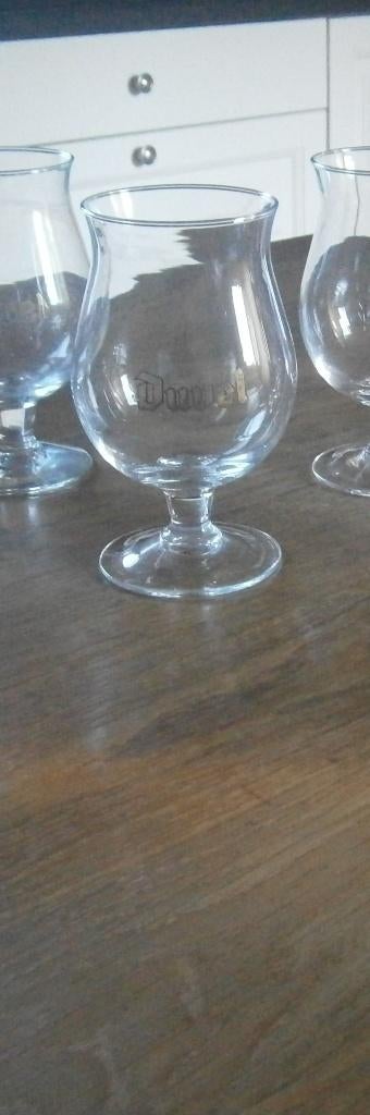 15 Duvel glazen 33 cl gouden letters, Enlèvement ou Envoi, Comme neuf, Verre ou Verres, Duvel