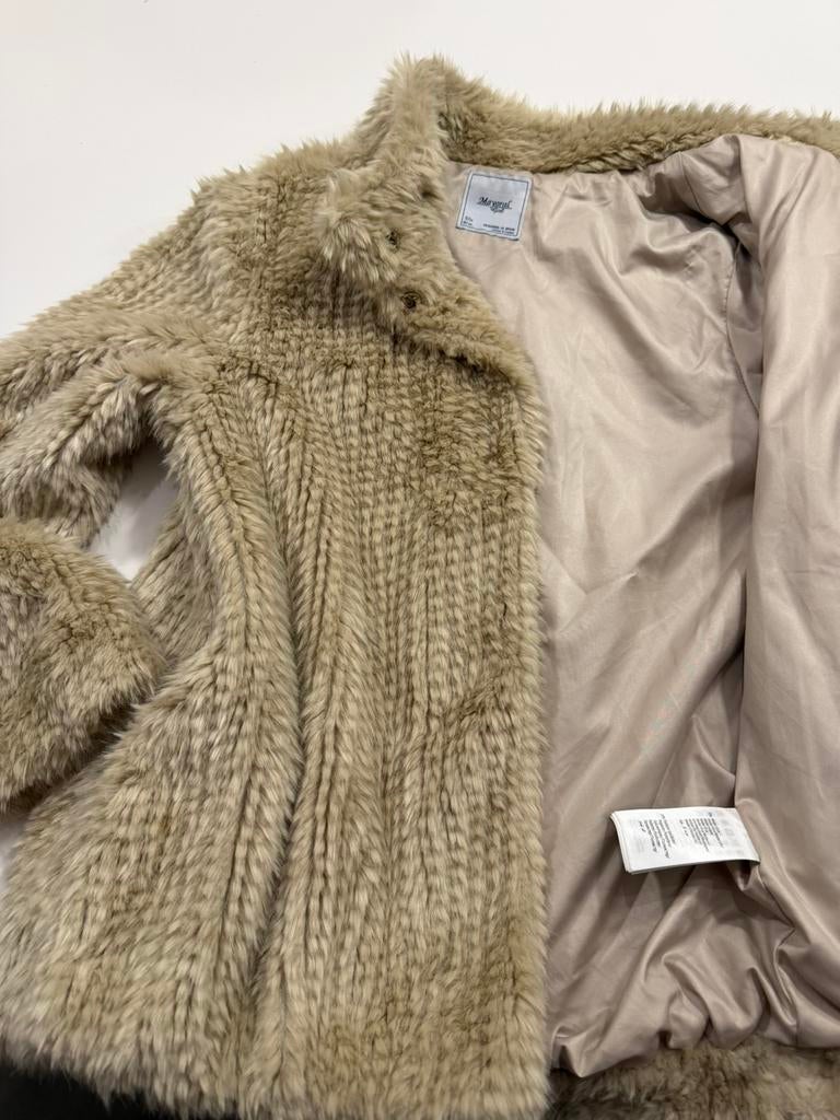 Manteau femme fourure mi saison, Enlèvement ou Envoi, Porté, Beige