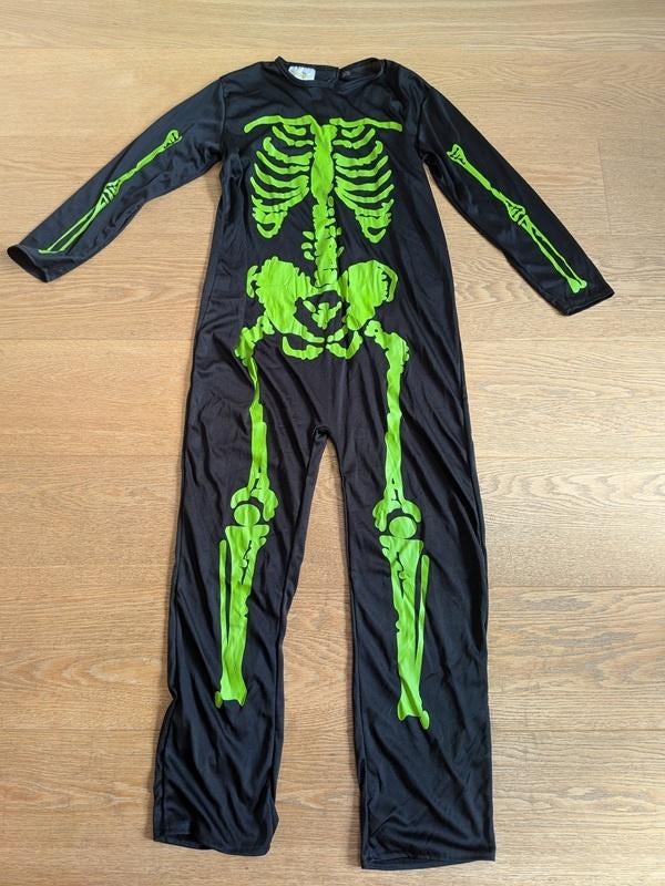 déguisement - robe de squelette d' Halloween - 140 (10 ans), Enlèvement, Utilisé