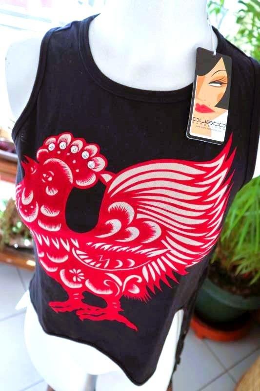 DE Custo Barcelona haan/kip vintage T-shirt top, Vêtements | Femmes, Tops, Neuf, Taille 36 (S), Rouge, Sans manches, Enlèvement ou Envoi