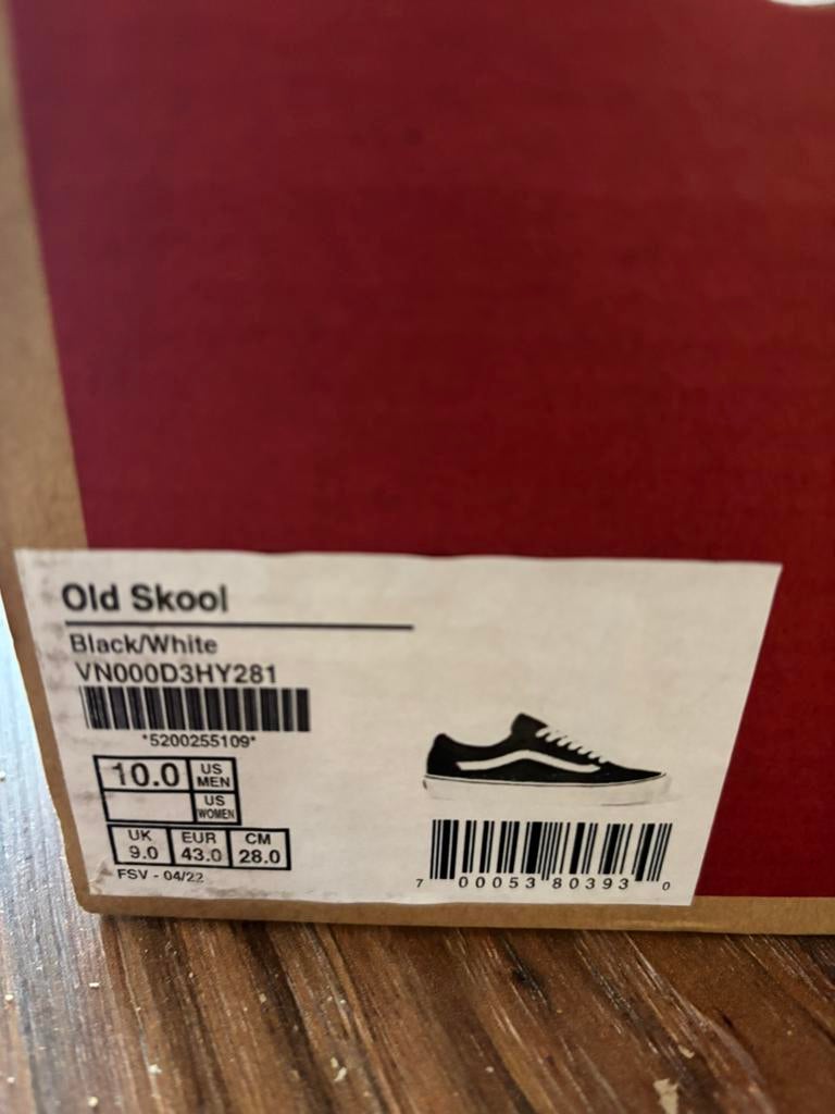 Old skool vans zwart (nieuw), Ophalen, Zwart, Nieuw, Sneakers