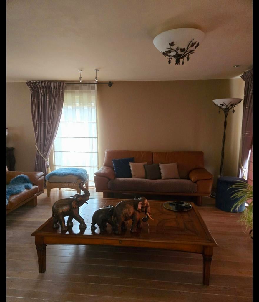 Lederen salon, 2x 3 zit, Maison & Meubles, Enlèvement