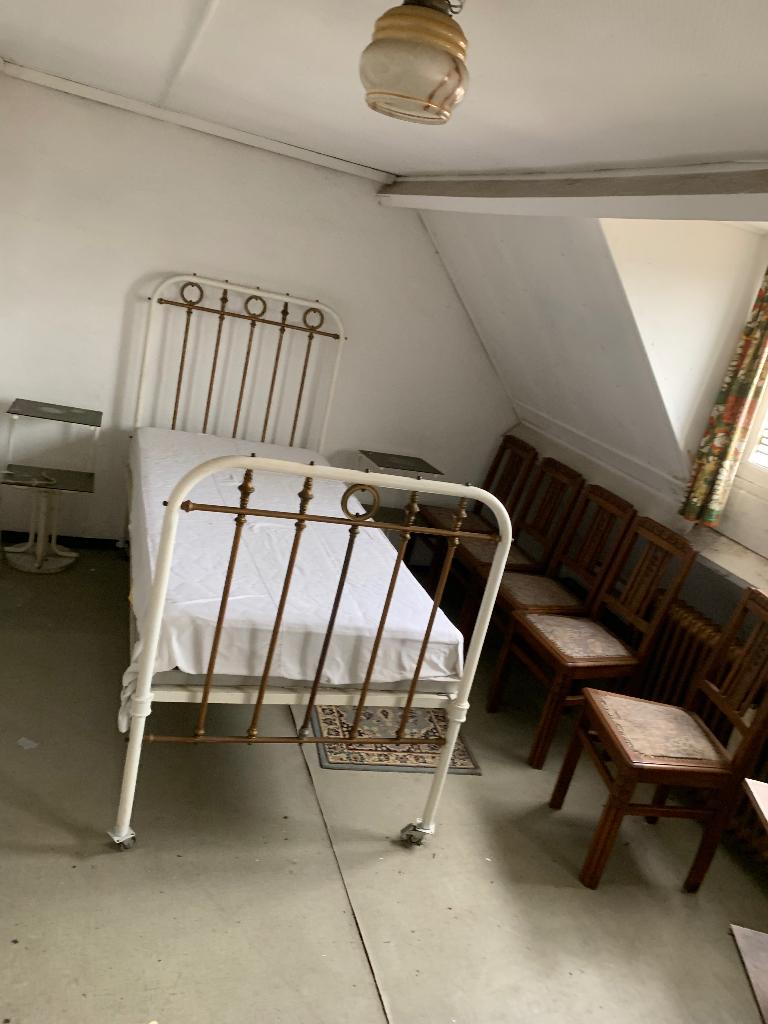 IJzeren bed, Antiek, 90 cm, Une personne, Enlèvement