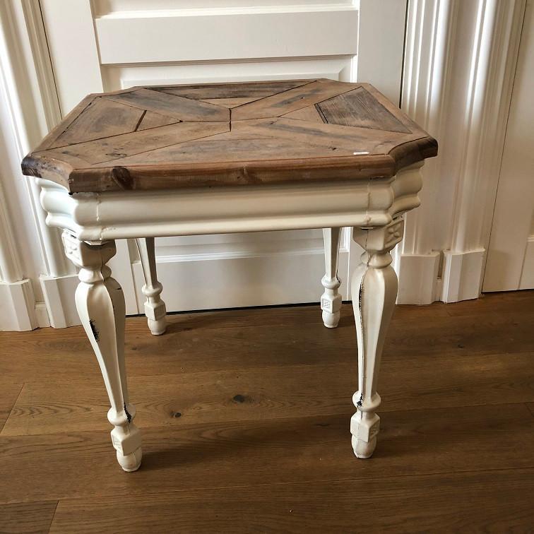 VIERKANTE BIJZETTAFEL  tafel flamant metaal / hout, Ophalen of Verzenden, Nieuw