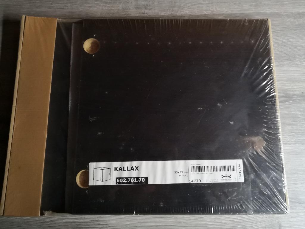 Ikea Kallax Inzet met deur, 33x33 cm - zwart/bruine kleur, Ophalen