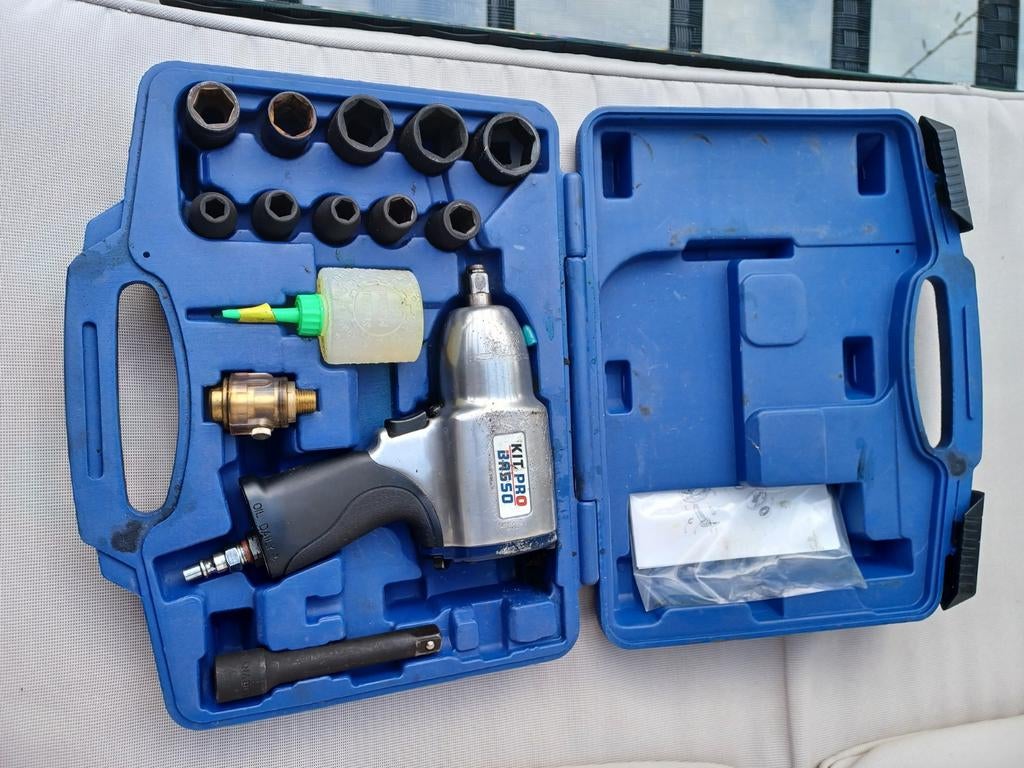 Pneumatische slagmoersleutel Kit Pro Basso 360Nm, Ophalen of Verzenden