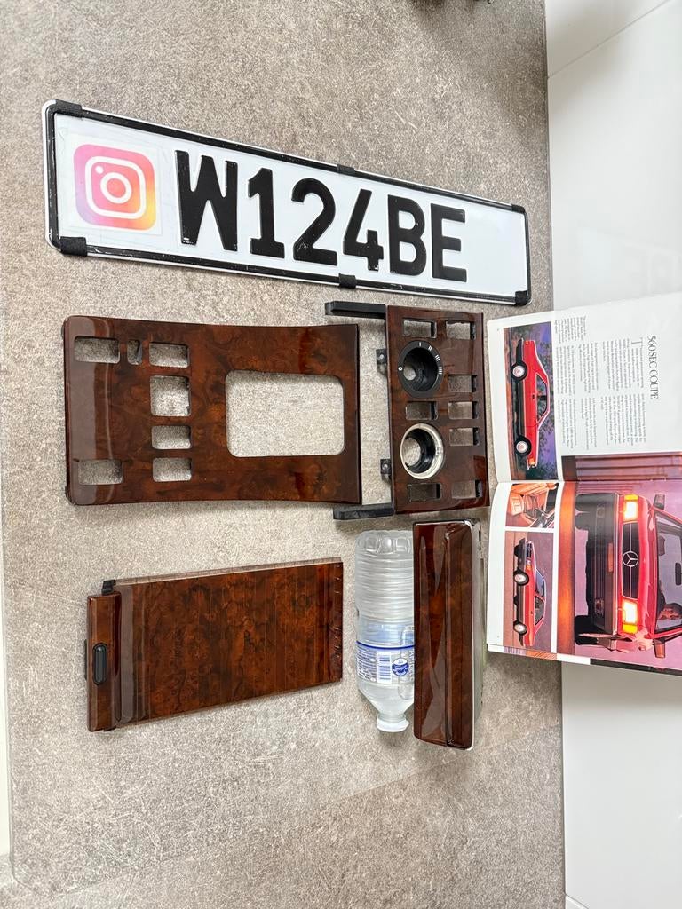 Mercedes w126 c126 coupe 500sec 560sec console hout asbak, Enlèvement