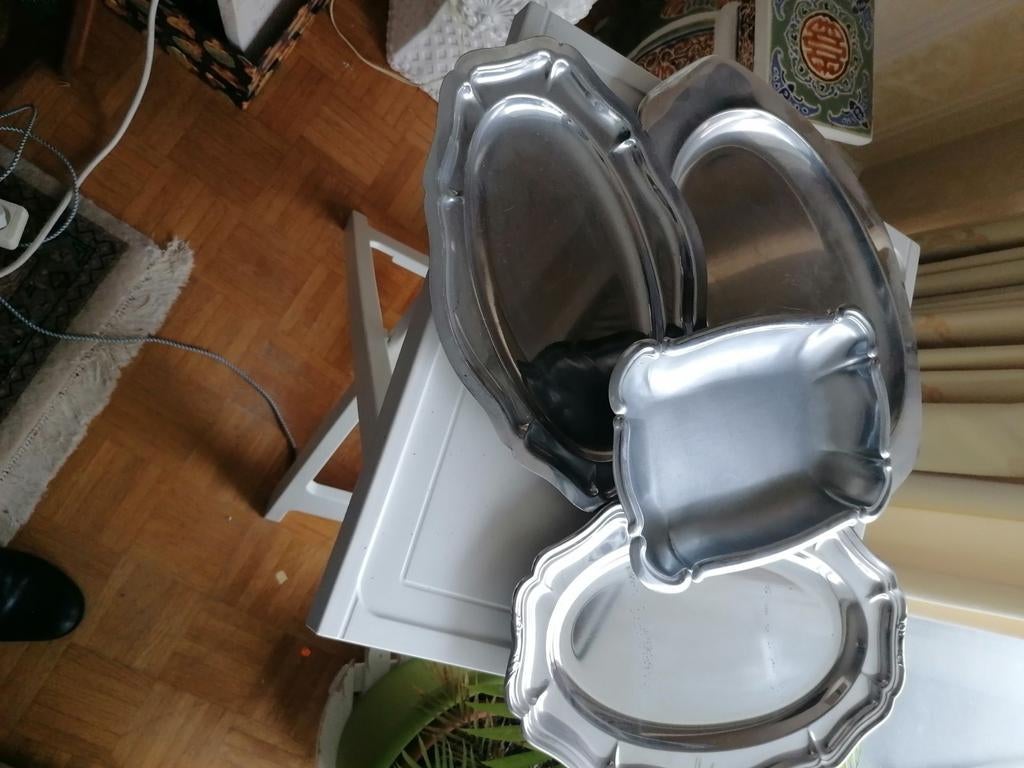 Diverse inox schotels, Huis en Inrichting, Ophalen, Gebruikt, Inox