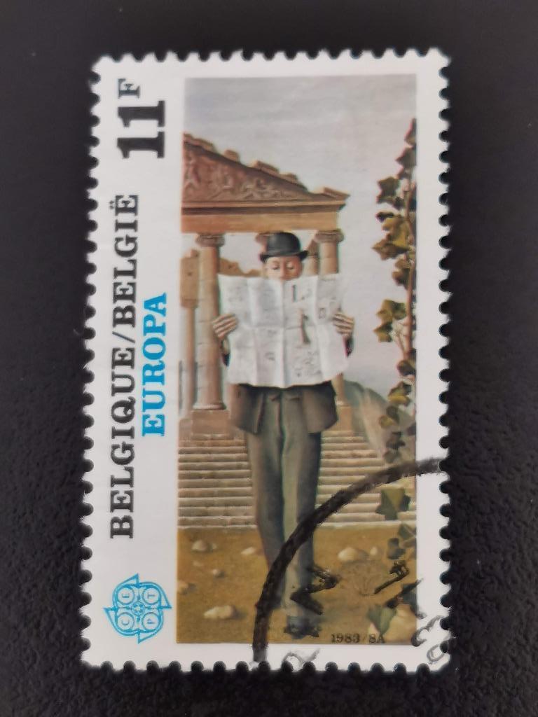 Belgie 1983 - schilderkunst: Paul Delvaux, Ophalen of Verzenden, Gestempeld