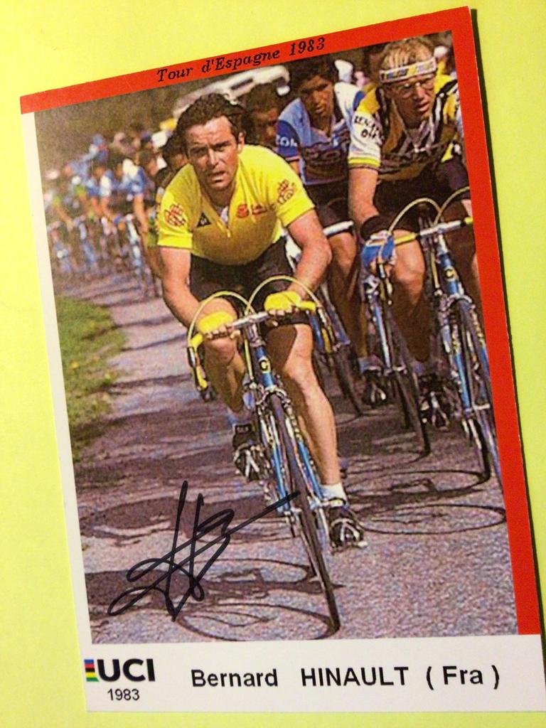 wielerkaart 1983 vuelta   bernard hinault signe, Envoi, Comme neuf