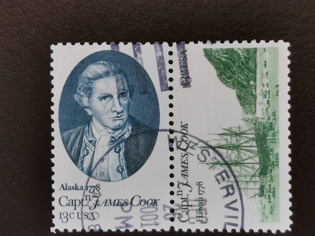 USA 1978 - James Cook en HMS Endeavour, Ophalen of Verzenden, Gestempeld, Noord-Amerika