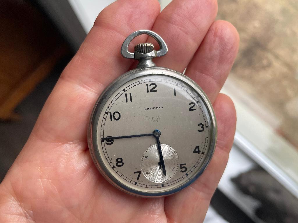 montre gousset Longines, Enlèvement ou Envoi, Acier, Montre de poche, Longines