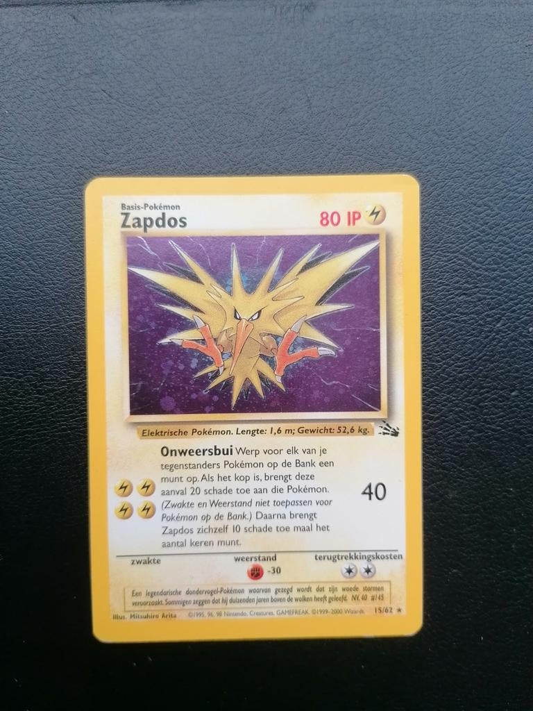 Zapdos Fossil NL unlimited, Hobby en Vrije tijd, Verzamelkaartspellen | Pokémon, Ophalen of Verzenden