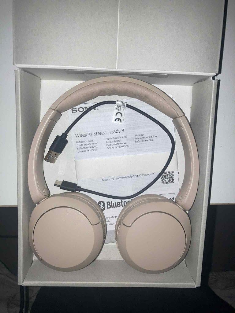 Sony WH-CH520 Crème, Audio, Tv en Foto, Hoofdtelefoons, Nieuw, Sony, Draadloos, Bluetooth, Ophalen