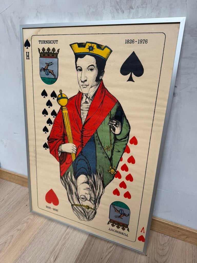 Poster 1976 Turnhout speelkaarten 157/500 Max Selen, Ophalen, Speelkaart(en)