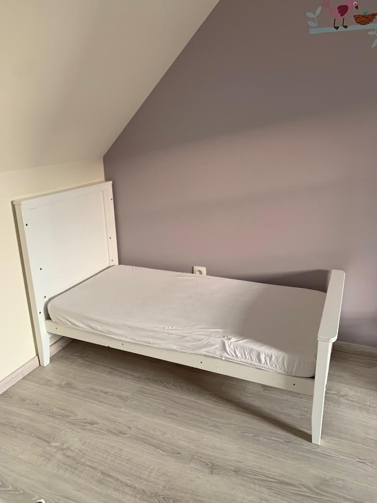 Meegroeibed / 2 in 1 baby & junior bed maat 140*70 cm, 70 tot 85 cm, 140 tot 160 cm, Zo goed als nieuw, Ophalen