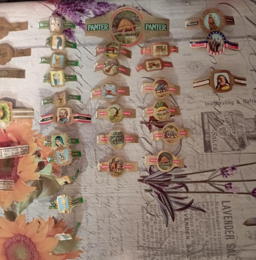 Anciennes bagues de cigare., Collections, Articles de fumeurs, Briquets & Boîtes d'allumettes, Enlèvement ou Envoi, Utilisé, Bagues de cigare