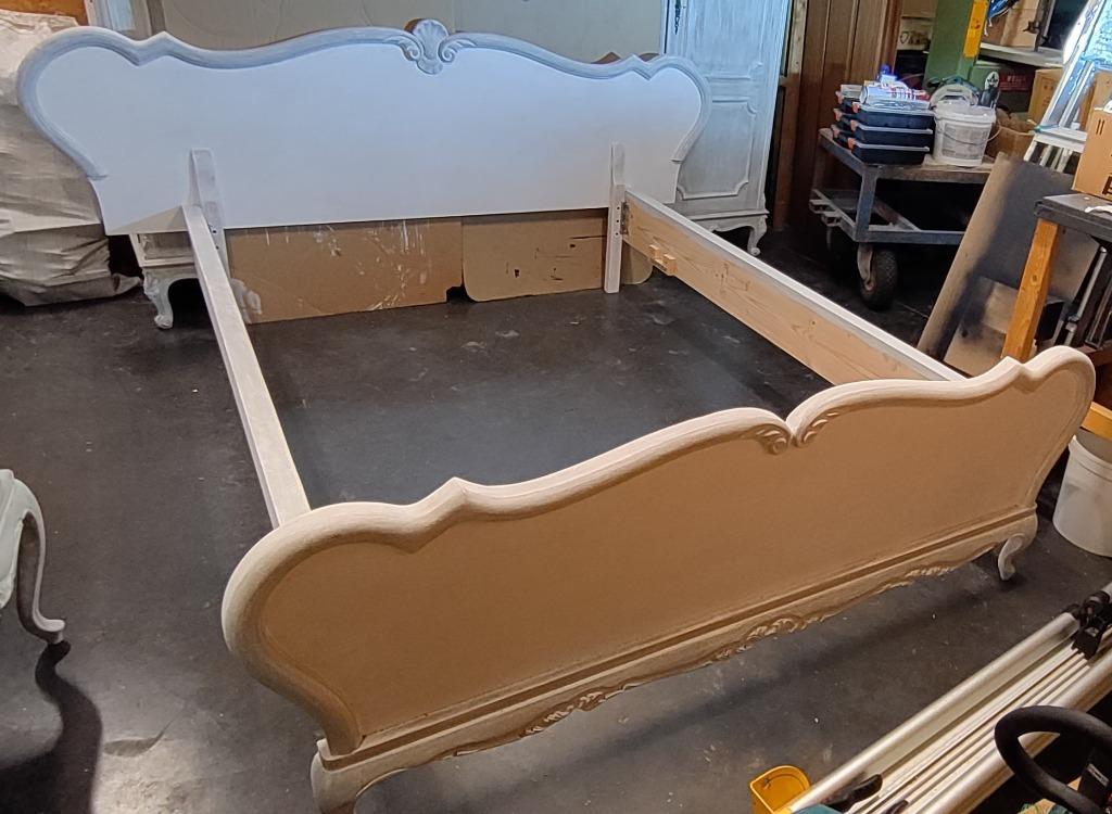 Lit, Maison & Meubles, Chambre à coucher | Lits, Comme neuf, Queen size, Autres dimensions, 200 cm, Bois, Autres couleurs, Enlèvement