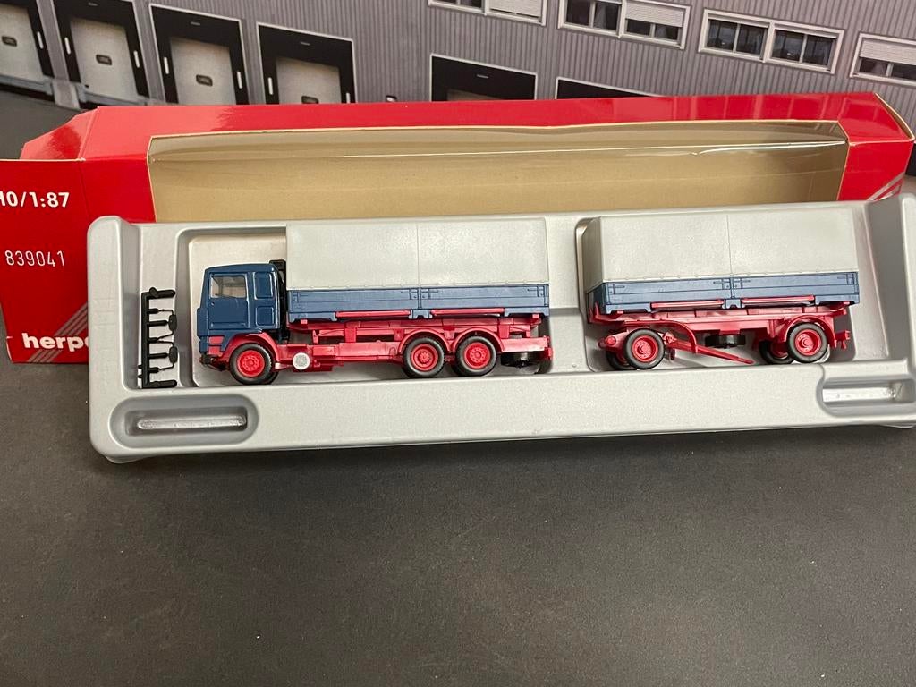 Herpa Volvo F12 combinate 1/87, Ophalen of Verzenden, Zo goed als nieuw, Bus of Vrachtwagen, Herpa