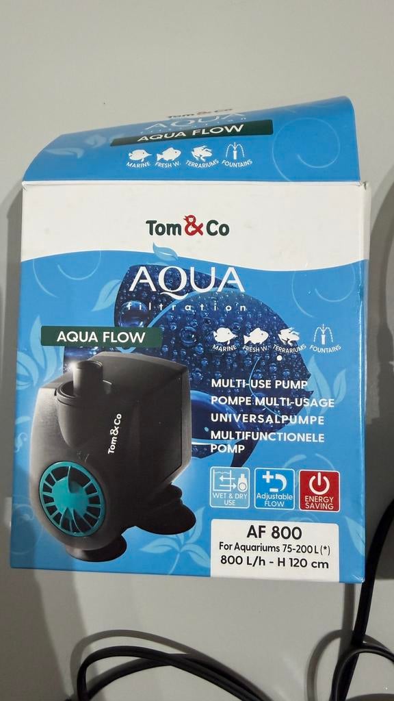 Tom&Co Aqua Flow AF 800 aquarium pomp | 75-200L, Dieren en Toebehoren, Ophalen, Gebruikt, Overige typen