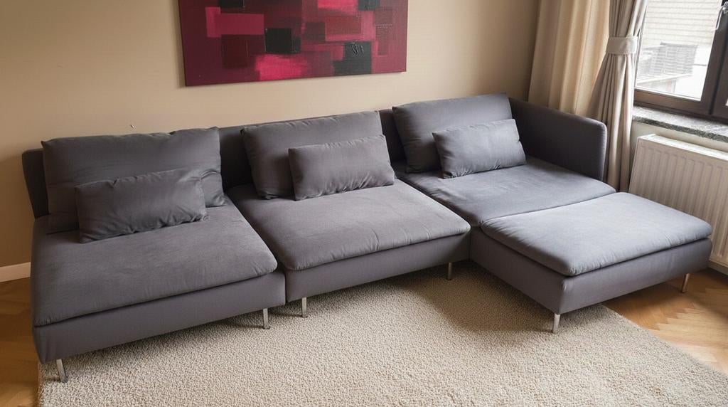 Canape ikea Soderhamn - 4 places +meridienne, Maison & Meubles, Canapés | Salons, 250 à 300 cm, Banc d'angle, Quatre personnes ou plus