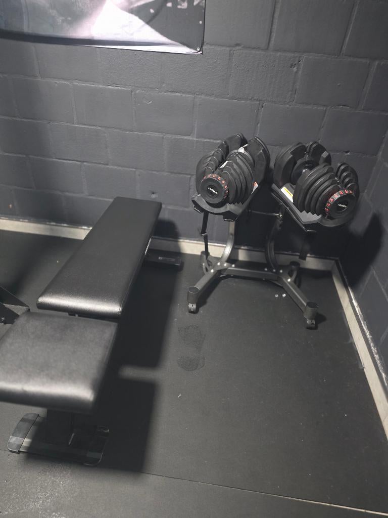 Fitness bankje met verstelbare dumbells tot 40kg, Sport en Fitness, Ophalen of Verzenden