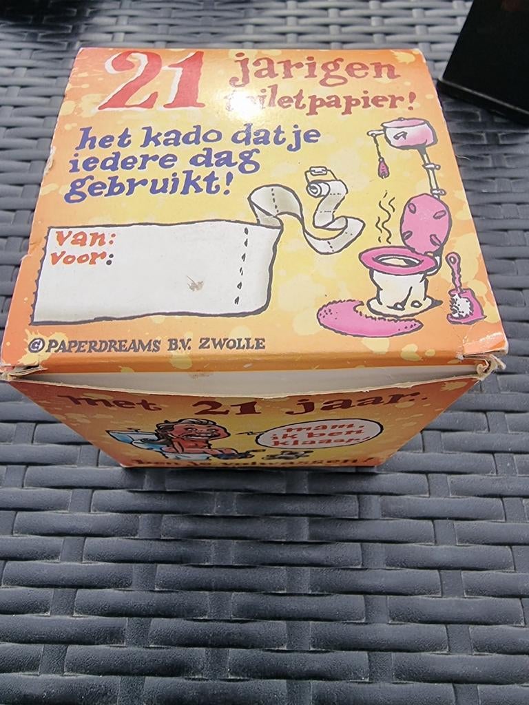 21st verjaardag,surprise,gadget.Wc rol vol met leuke grappen, Ophalen of Verzenden, Nieuw