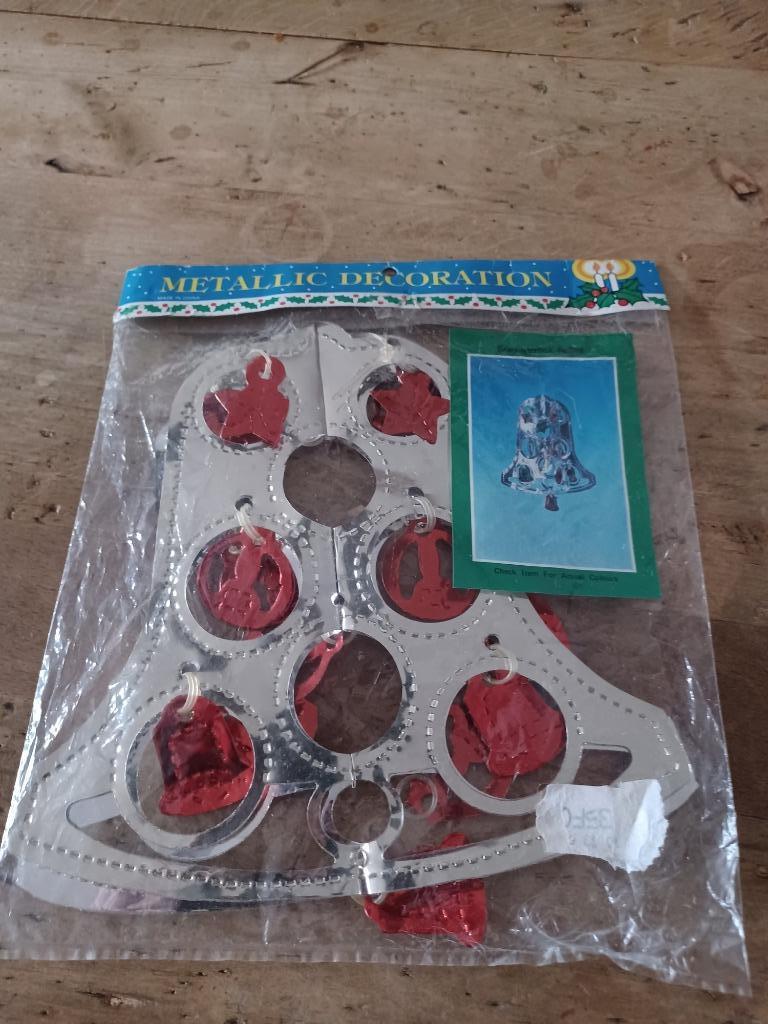 Oude kerstdecoratie: metallic kerstklok, Diversen, Ophalen of Verzenden