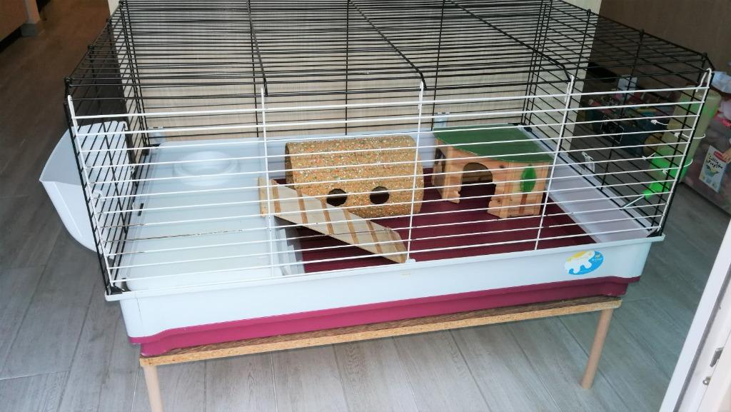 Ferplast knaagdieren kooi - met tafel en andere toebehoren., Dieren en Toebehoren, Kooi, Gebruikt, Hamster, 75 tot 110 cm