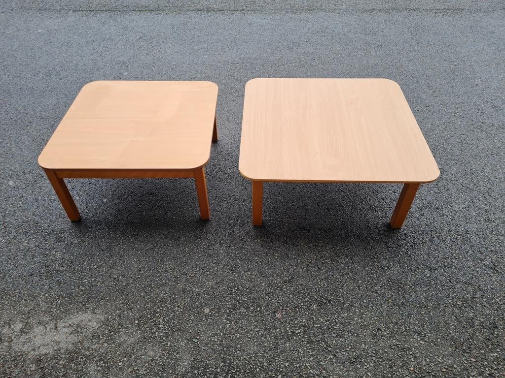 Table basse et basse en bois robuste (petit prix), Maison & Meubles, Enlèvement, Utilisé