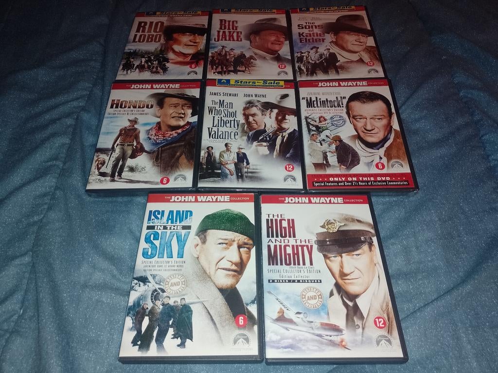 A vendre lot de 8 DVD de la collection John Wayne, À partir de 9 ans, Enlèvement ou Envoi, Neuf, dans son emballage, Action