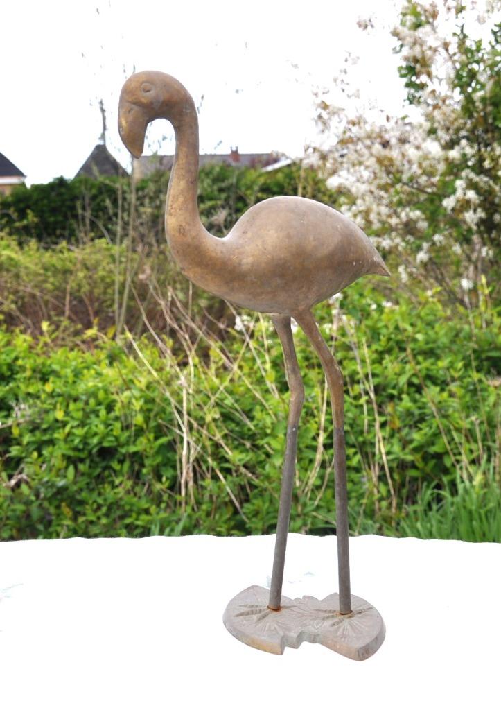 oiseau echassier en laiton de 34 cm grand modèle, Antiquités & Art, Antiquités | Bronze & Cuivre, Enlèvement ou Envoi, Cuivre