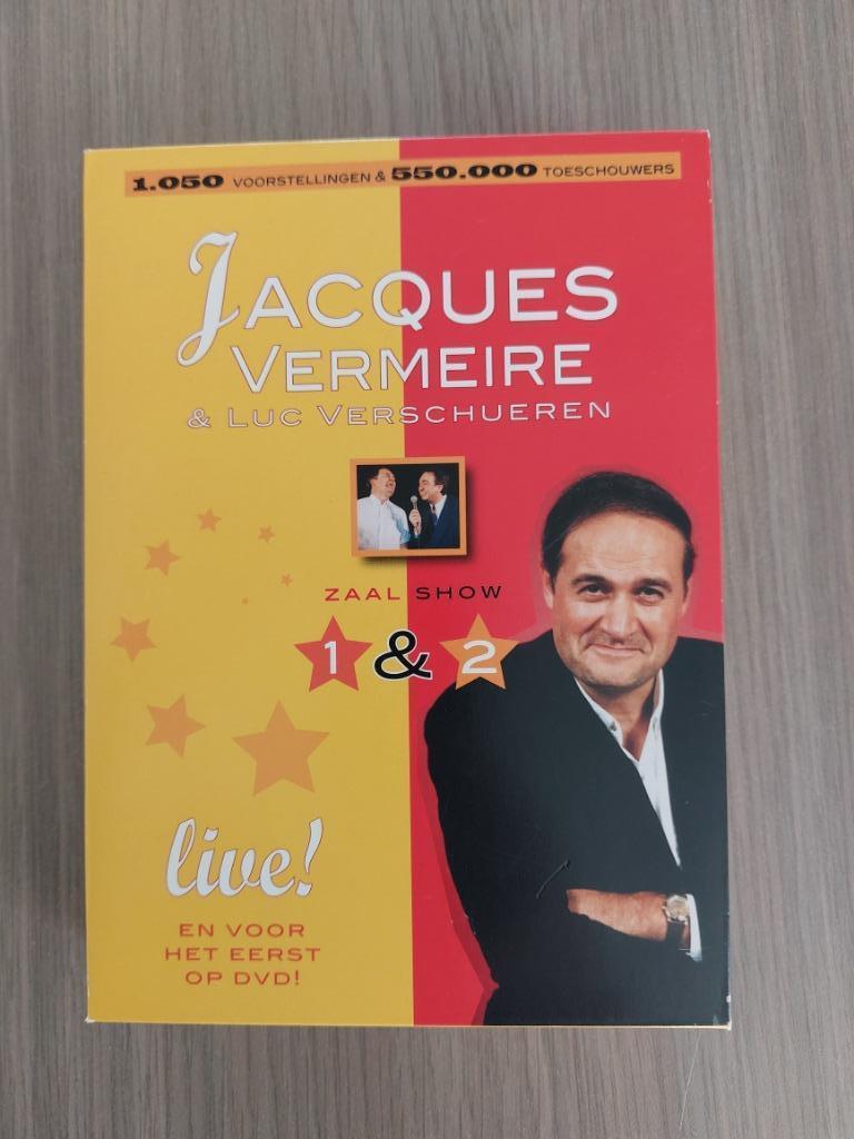 Boxset Jacques Vermeire zaalshow1-2, Alle leeftijden, Ophalen of Verzenden, Zo goed als nieuw, Tv-programma of Sketches