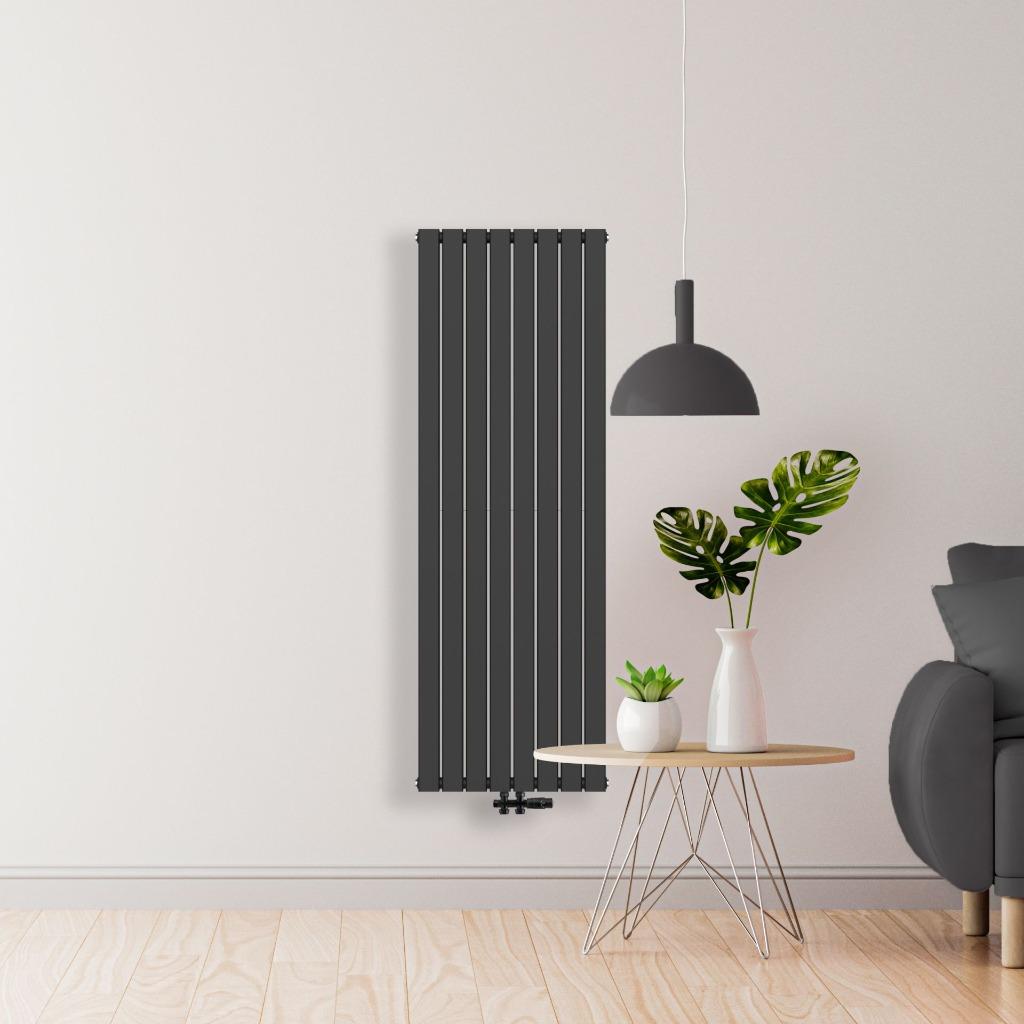 Radiateur design vertical NOIR 1800x65x610 — 2160 Watt, Bricolage & Construction, Chauffage & Radiateurs, Enlèvement, 80 cm ou plus