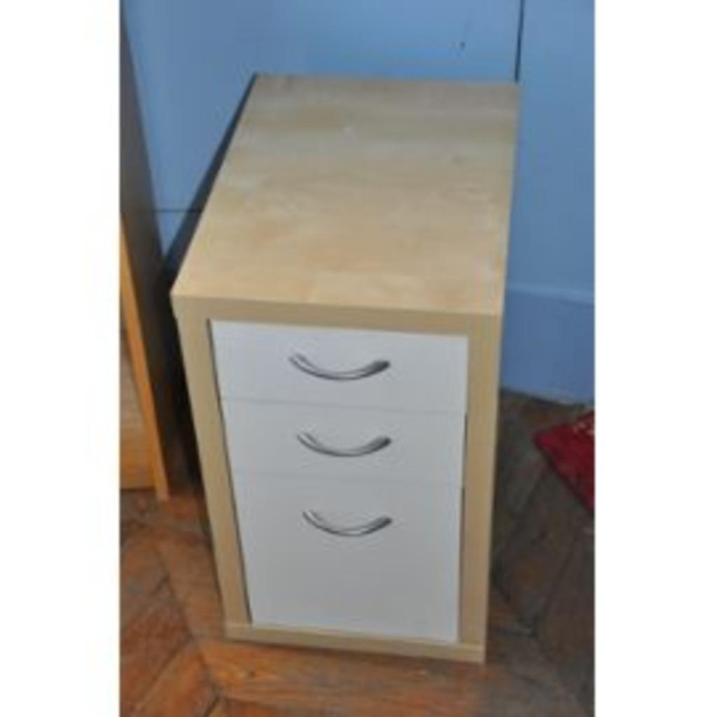 CAISSON A ROULETTES 3 TIROIRS POUR BUREAU IKEA, Huis en Inrichting, Kasten | Lockerkasten, Gebruikt, Ophalen