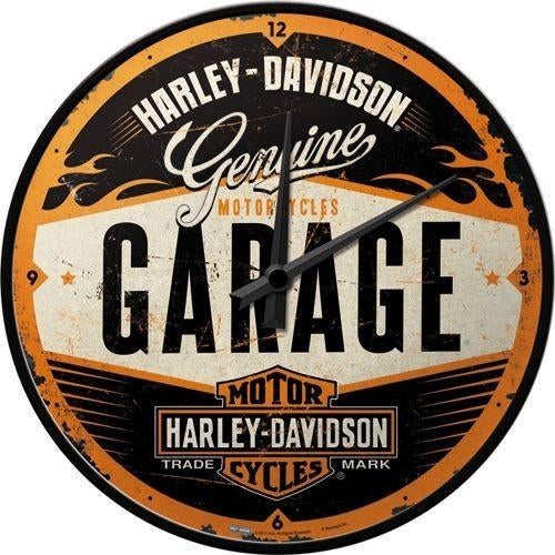 Harley Davidson Genuine Garage wandklok klok, Ophalen of Verzenden, Nieuw, Overige typen