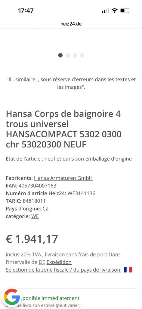HANSCOMPACT, Doe-het-zelf en Bouw, Sanitair, Ophalen, Nieuw, Overige typen