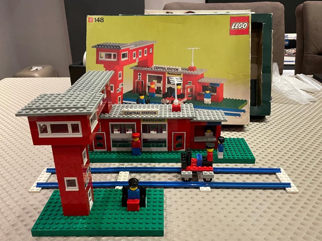 lego vintage treinstation nr 148, Ophalen, Complete set, Lego