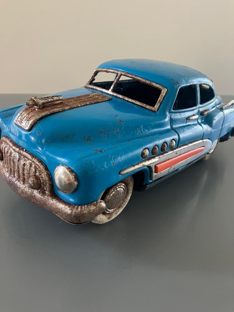 Antieke speelgoedauto + doos, L29 cm., Antiek en Kunst, Ophalen of Verzenden