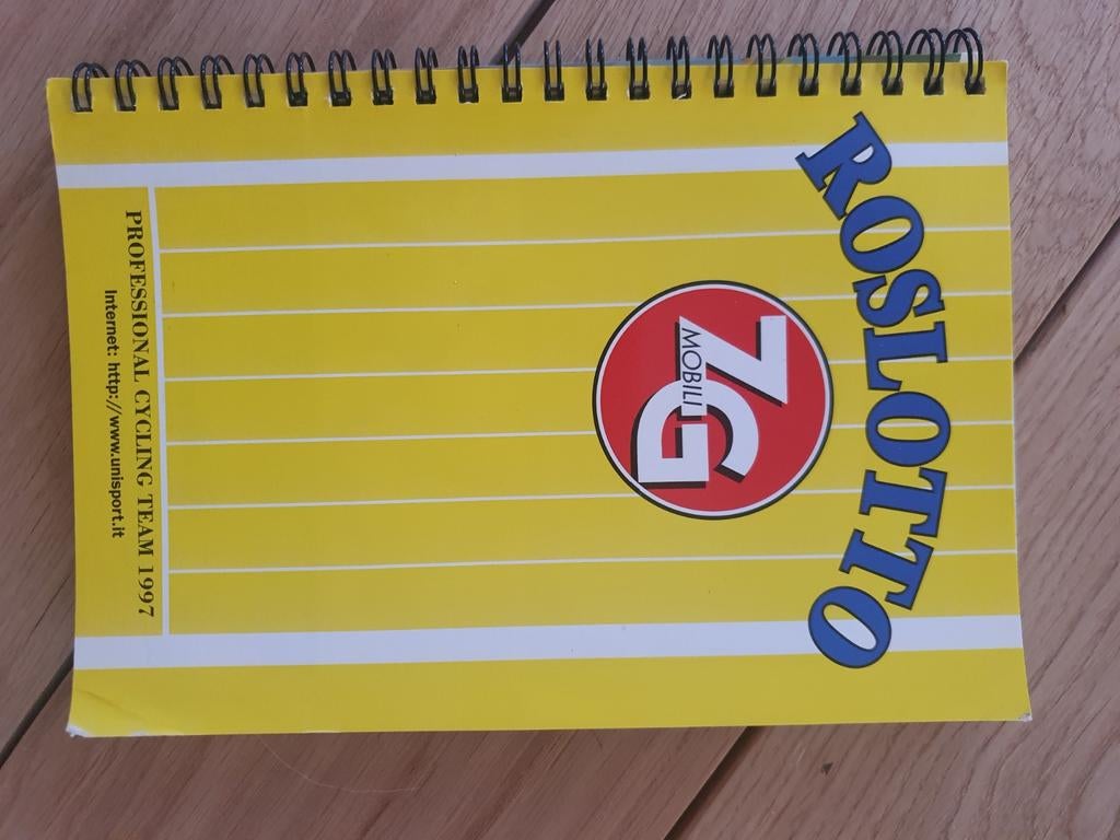 Roslotto ploegvoostelling wielrennen 1997, boekje, Ophalen of Verzenden