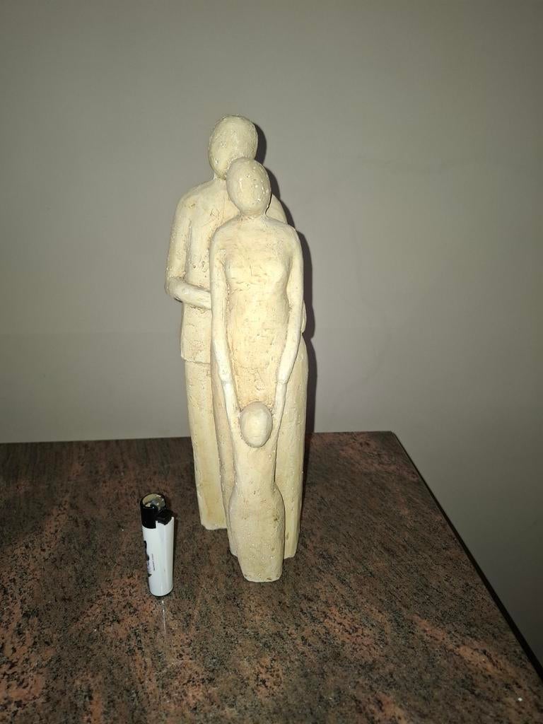 Sculpture moderne – famille– terre cuite, Antiquités & Art, Art | Sculptures & Bois, Statue, Homme, 20 - 50 cm, Moderne, Enlèvement