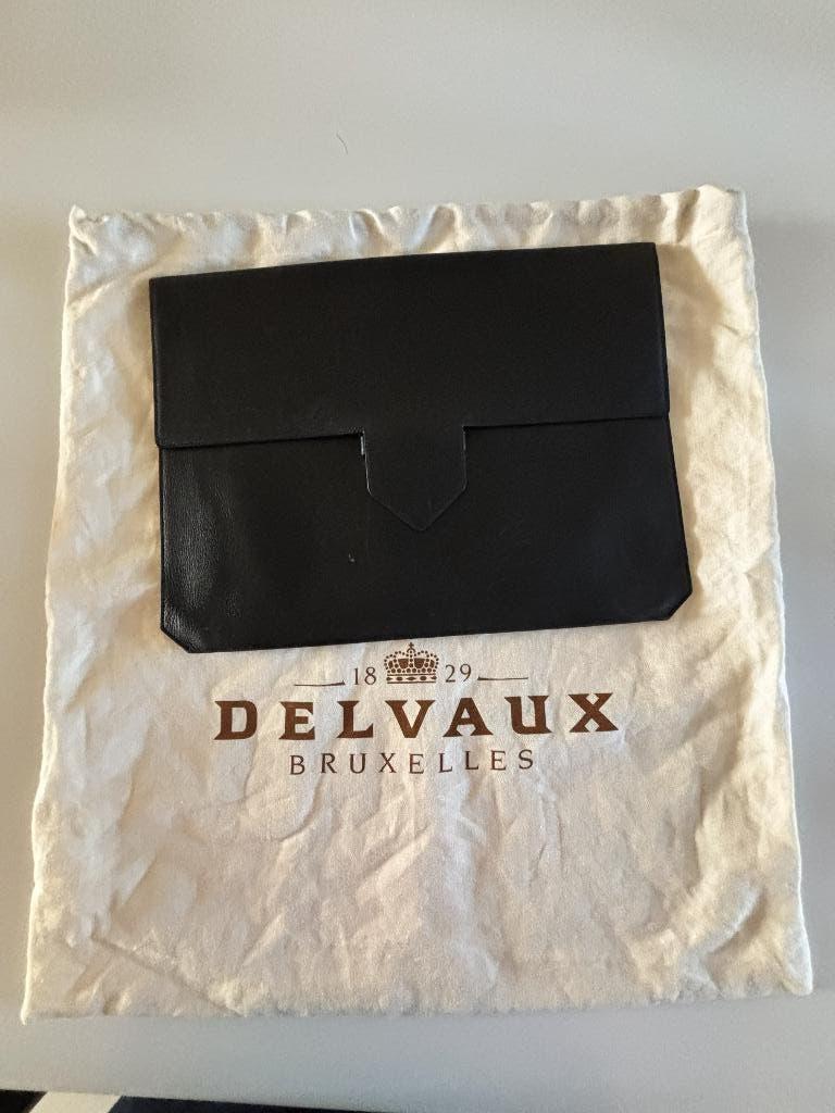 Stijlvolle Delvaux documententas, Handtassen en Accessoires, Tassen | Damestassen, Ophalen of Verzenden, Gebruikt, Zwart, Overige typen