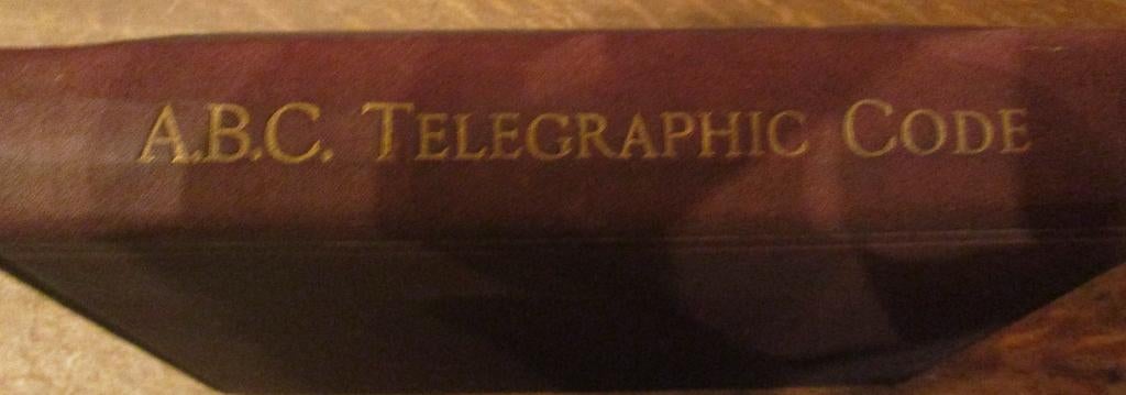 boek uit 1883 'electric telegraphic code ABC' , Ophalen