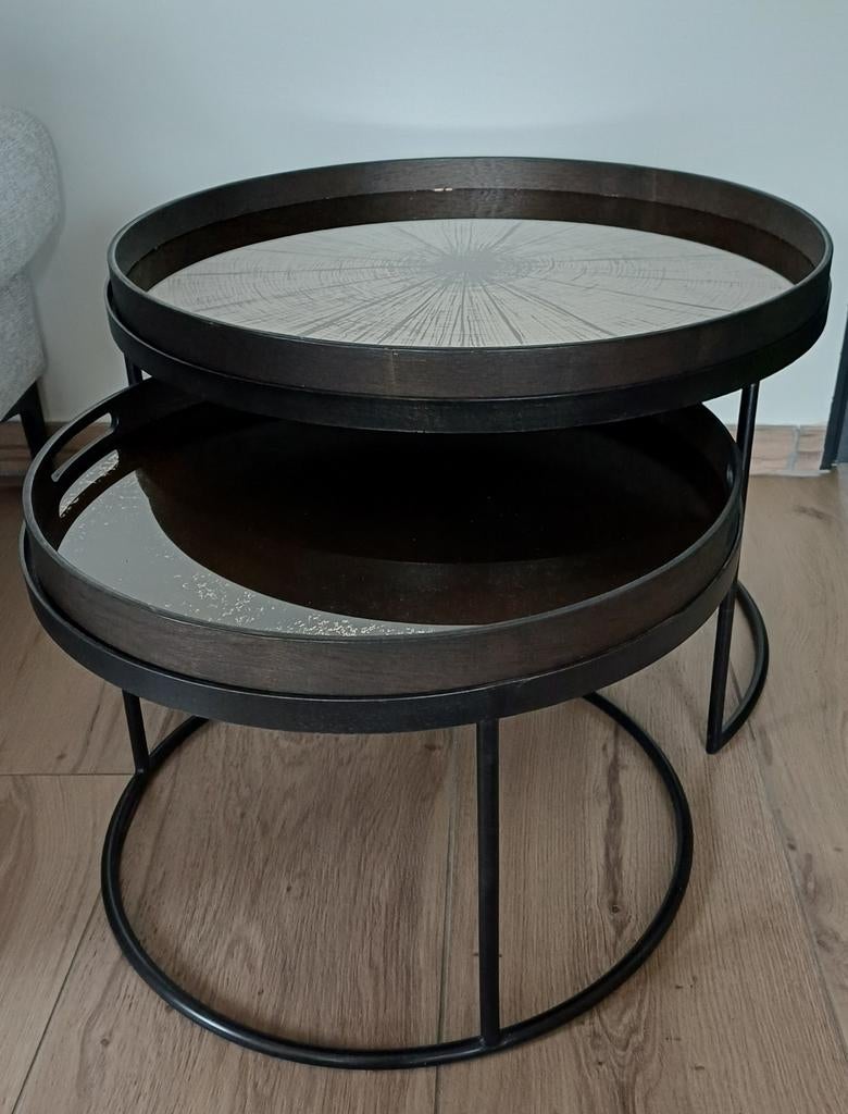 Coffee table Ethnicraft, Huis en Inrichting, Ophalen, Zo goed als nieuw, Rond, Minder dan 50 cm