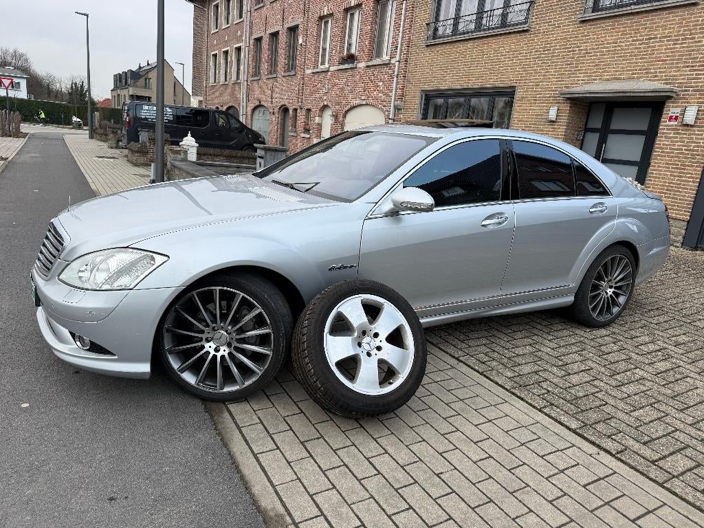 Mercedes S 500 met 6.3 Amg-kit en 68 km Car Pass-velgen, Auto's, Automaat, Zwart, Bedrijf, Berline