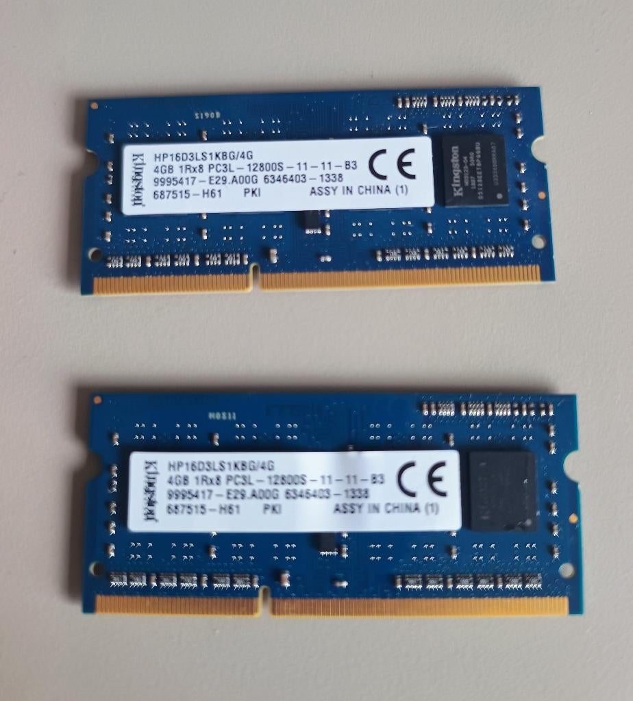 2x Ram geheugen Kingston 4gb ddr3., Informatique & Logiciels, Enlèvement ou Envoi, Comme neuf, DDR3